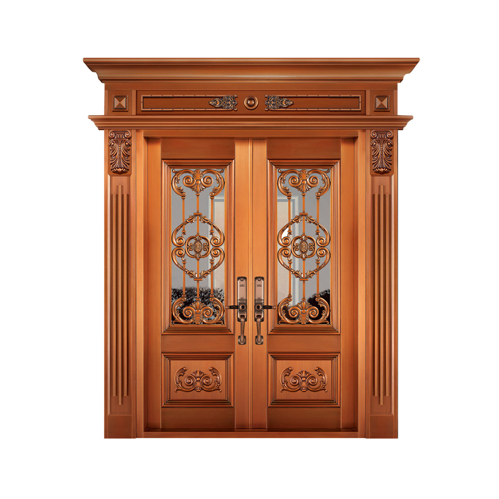 European Style Double Leaf Brass Door with 3/4 Lite