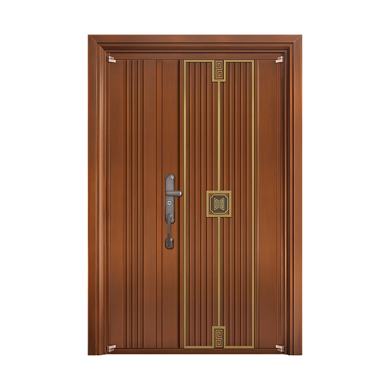 Imitation Copper Stainless Steel Unequal Double Leaf Door