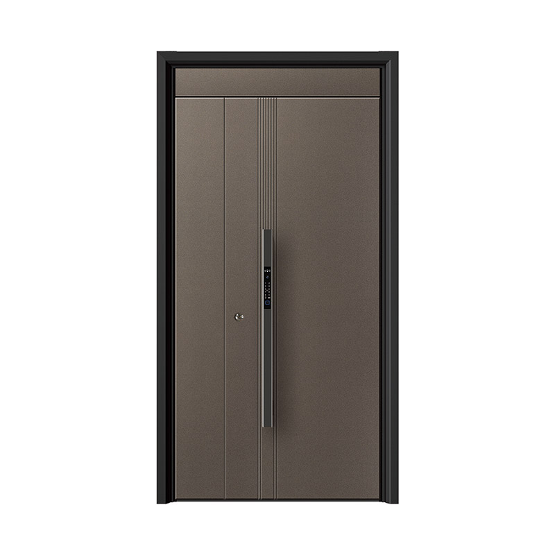 Minimalist Unequal Double Leaf Door with Door Head and Long Handle