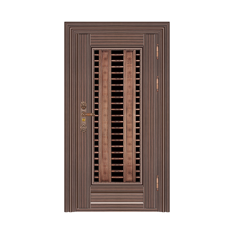 Antique Grilled Glass 3D Linear Textured Single Leaf Door