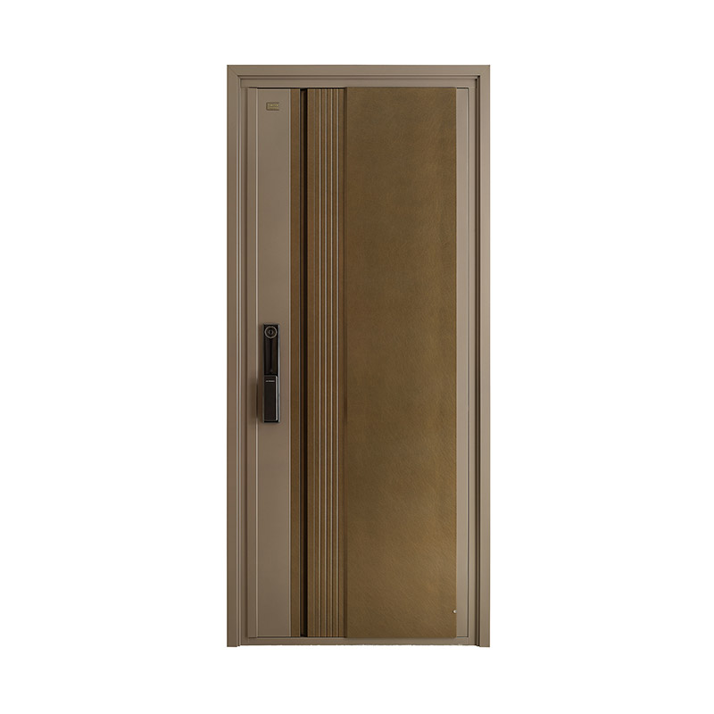 Antique Copper Effect Single Leaf Door with Hidden Handle