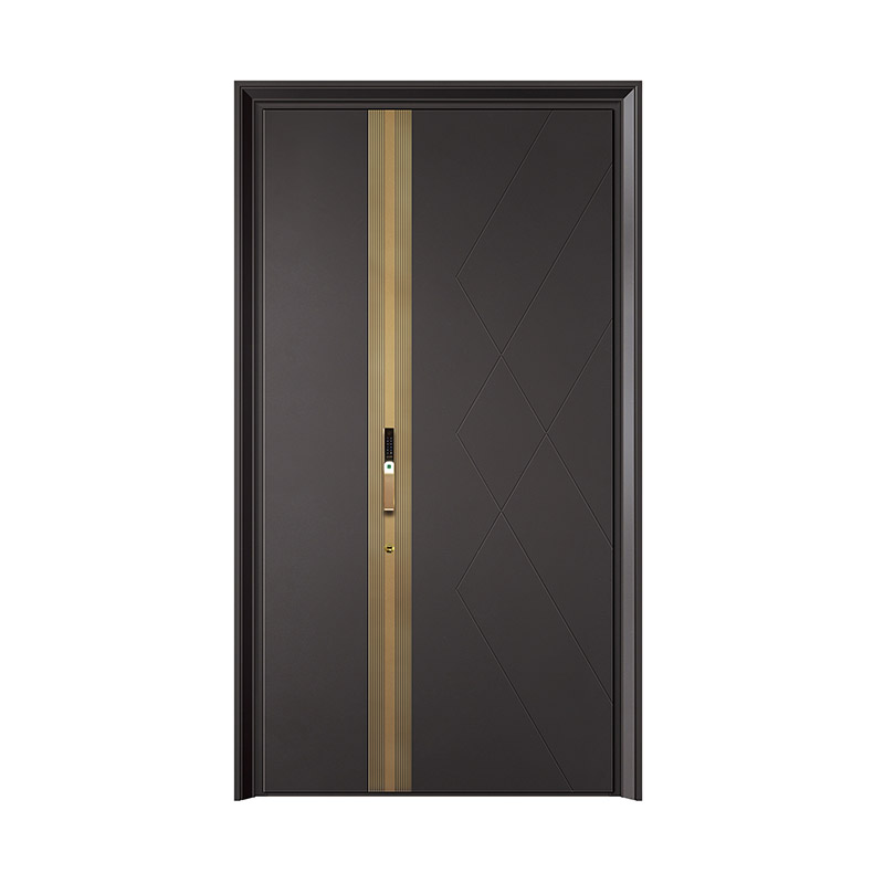 Contrast Fine-Carved Aluminum Uneven Double Leaf Door