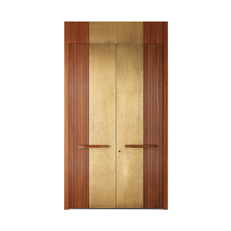 Copper Wood Double Leaf Door
