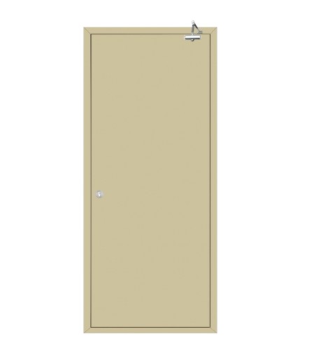 Simple Solid Single Leaf Fire Rated Door with Door Closer