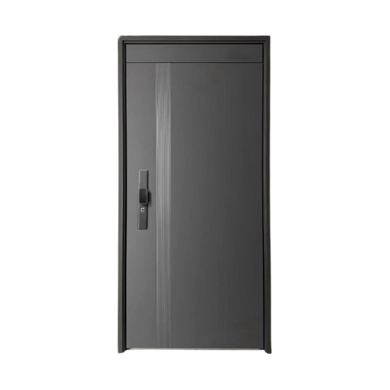 Elegant Linear Fire Rated Single Leaf Steel Door with Door Head